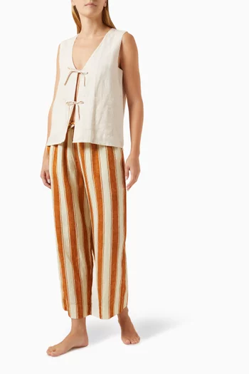 Lotus & Feluka Vest Pyjama Set in Linen