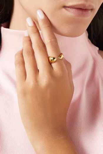 Savi Sculptural Stacking Ring in 18kt Recycled Gold Plated Vermeil