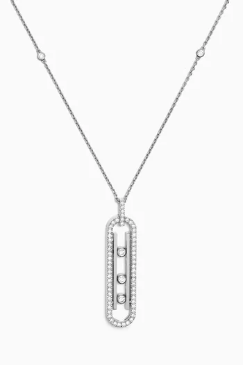 Move 10th PM Necklace in 18kt White Gold