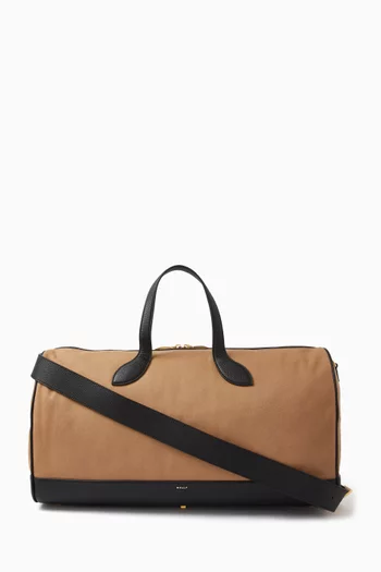 36 Hours Weekender Duffle Bag in Twill & Leather