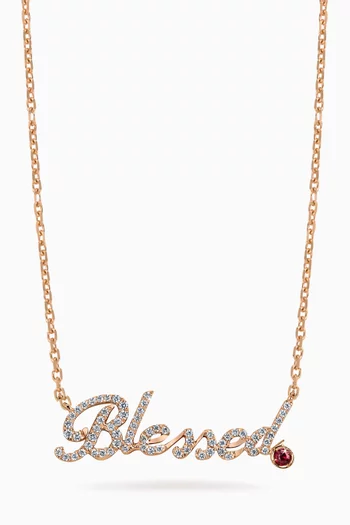 Blessed Diamond Necklace in 18kt Rose Gold
