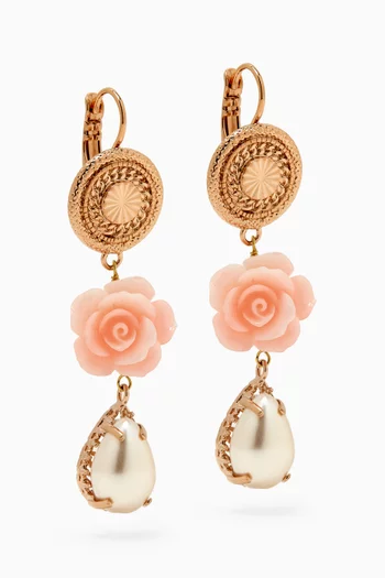 Miraflores Floral Earrings in 14kt Gold-plated Metal
