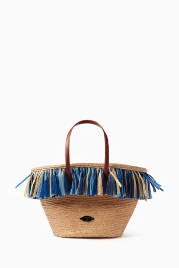 Pucci Bag with Fringes in Straw