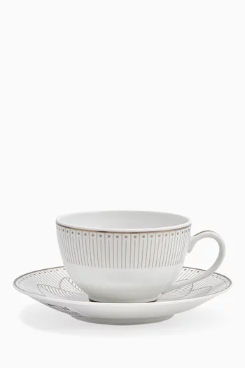 Malmaison Impériale Set of 2 Coffee Cup and Saucers in Gold Finish