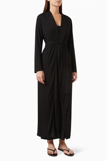x GI Belted Maxi Dress in Knit