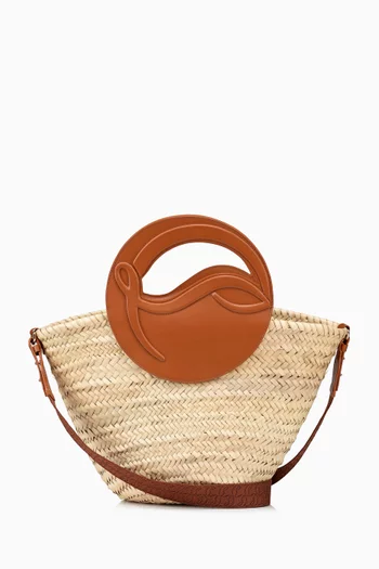 Small Biloumoon Basket Bag in Raffia