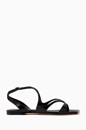Ayla Flat Sandals in Leather