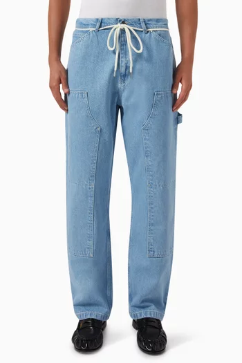 Straight Leg Carpenter Jeans in Denim