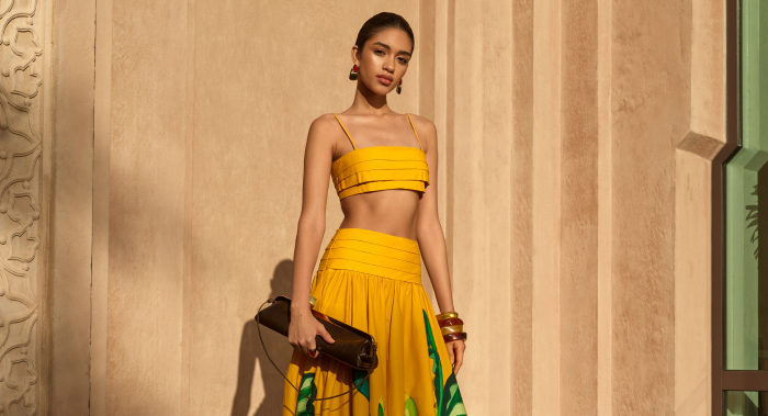 Buy Never Fully Dressed Brown Imani Cut-out Dress in Crochet & Satin For  Women Online | Ounass UAE