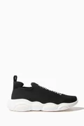 Buy Moschino Black Teddy Sneakers in Mesh & Leather for MEN in UAE | Ounass