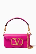 Buy Valentino Garavani Pink Valentino Garavani Locò Small Shoulder Bag ...