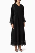ZRF Women Viona Stone-Embellished Abaya - Red - Rowley Regis