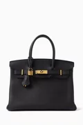 Buy Hermès Pre-Loved Black Pre-owned Birkin 30 Tote Bag in Togo Leather for Women in UAE | Ounass
