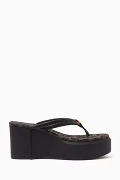 COACH シグネチャー サンダル Franki Flip Flop 厚底 黒 COACH シグネチャー サンダル Franki Flip Flop 厚底 黒