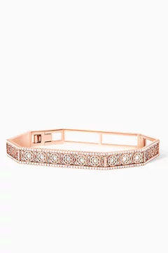 Oud Turath Bangle with Diamonds in 18kt Rose Gold