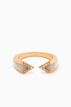 Junonia Diamonds & Mother of Pearl Ring in 18kt Gold