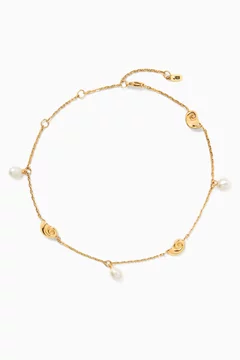Lucille Pendant Anklet in Gold-plated Steel