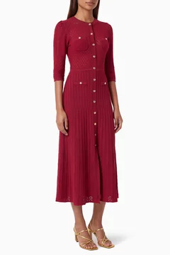 Ramia Midi Dress in Lurex-blend Knit