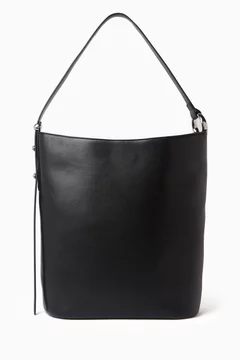 Halo Large Bucket Bag in Leather