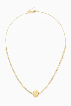 Marquis Diamond Necklace in 18kt Yellow Gold