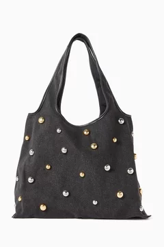 Market Embellished Tote Bag in Denim