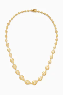 Marquis Diamond Necklace in 18kt Yellow Gold