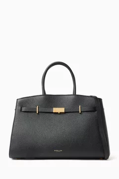 Buy DeMellier Black The Mini Hudson Tote Bag in Leather For Women Online | Ounass UAE