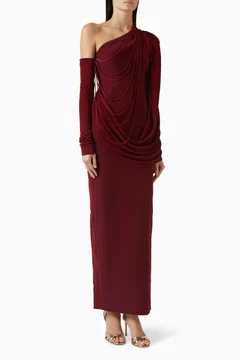 Bristol Drape Dress in Jersey
