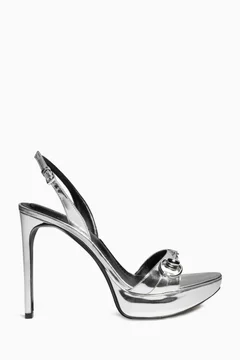 Donna 105 Platform Sandals in Lamé Leather