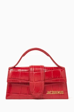 Le Bambino Mini Tote Bag in Croc-embossed Leather