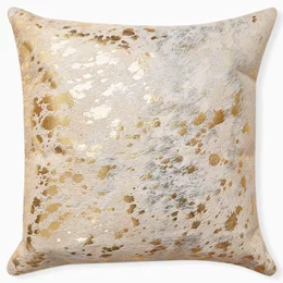 Buy Jonathan Adler Gold Cowhide Metallic Throw Pillow for UNISEX in UAE Ounass