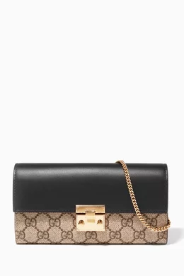 Padlock continental wallet gucci clearance