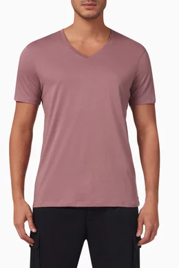 Buy Armani Exchange Purple Pima V Neck T Shirt in Cotton for Men