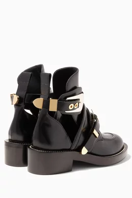 Balenciaga double strap ankle boots discount