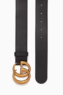 Buy Gucci Black Moon Glossy Wide Belt in Leather for Women in UAE