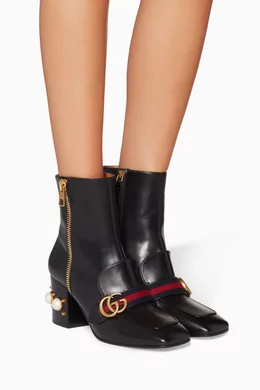 Gucci peyton pearl boots hot sale