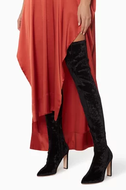 Over knee 2025 velvet boots
