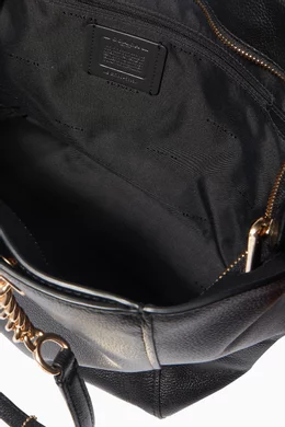 Coach black discount turnlock tote