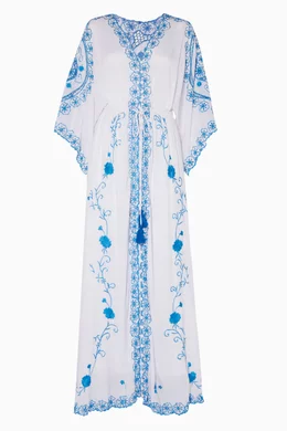 Buy Fillyboo Blue Blue Cleo Duster Maxi Dress for Women in UAE Ounass