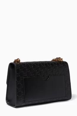 Gucci medium padlock clearance signature leather shoulder bag