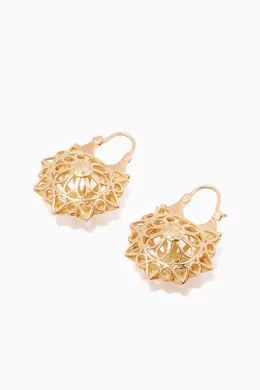 Gold clearance basket earrings