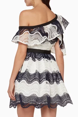 Self portrait wave lace dress sales