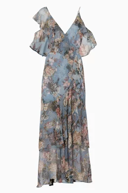 Arielle floral wrap maxi dress shop