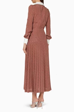 Topshop rust discount polka dot dress