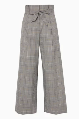 Gray plaid shop pants
