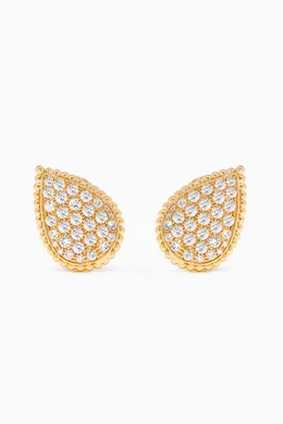 Buy Boucheron Yellow Serpent Boh me L Motif Diamond Ear Clips in 18kt Yellow Gold for Women in UAE Ounass