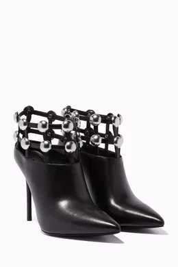 Buy Alexander Wang Black Black Studded Cage Tina Booties for Women in UAE Ounass