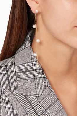 Buy Natasha Schweitzer Gold Yellow Gold Lulu Pearl Earrings for