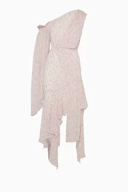 Buy Acler Pink Light Pink Aurora Draped Pleated Dress for Women in UAE Ounass