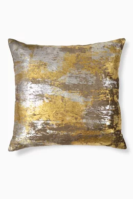Gold and top silver pillow